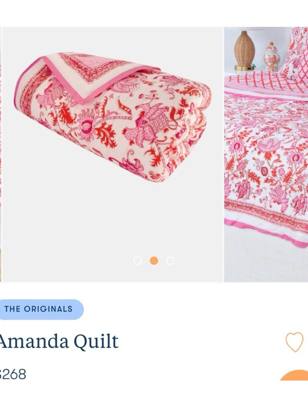 Roller rabbit Amanda quilt queen/full bnwot
